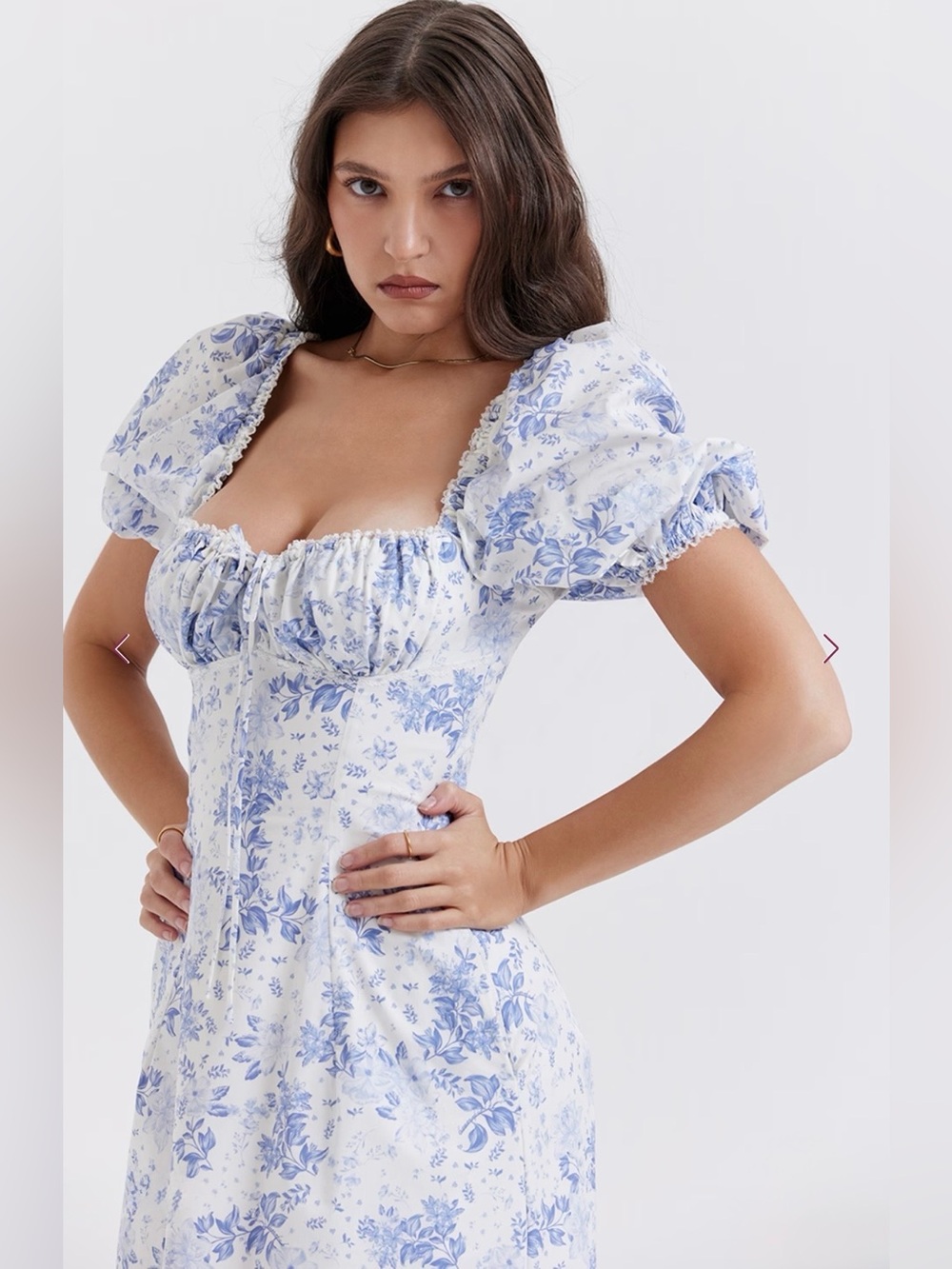 House of CB felizia floral puff sleeve maxi dress - Picture 8 of 14